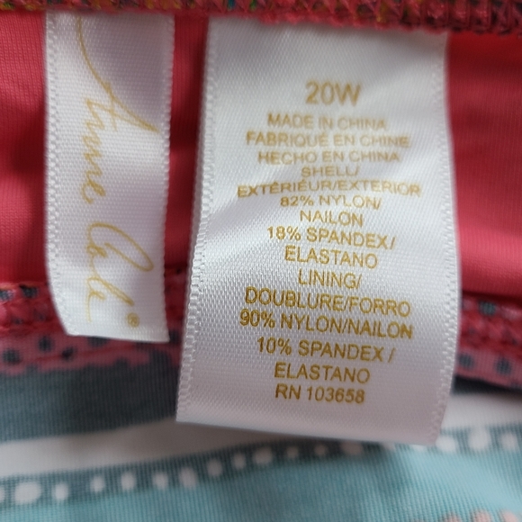 🌺SOLD🌺 Anne Cole Sand Stripe Sz 20W Tankini - Picture 5 of 6